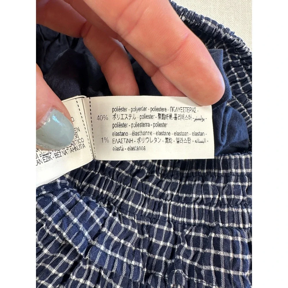 Zara‎ Kids Girls Skort Bundle Navy Grid Seersucker Red Stripe Size 9-10